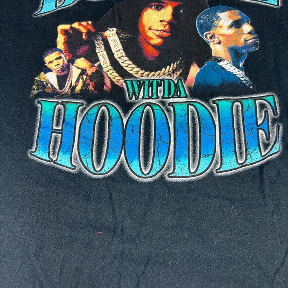 A Boogie With The Hoodie Rap Shirt Adult Extra Large Black Faded Short Sleeve - Picture 6 of 13
